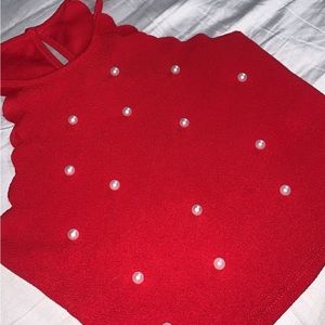Red extra small Amazon crop top
